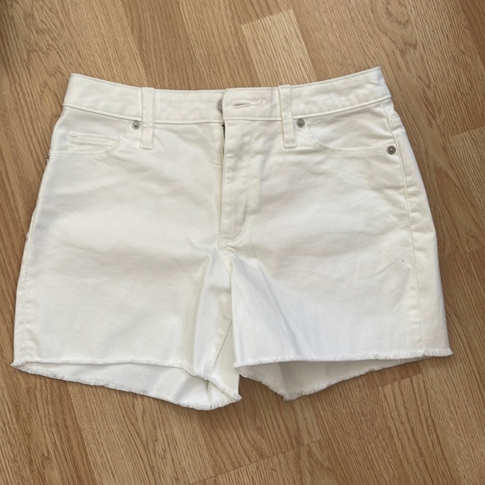 Brand new white jean shorts
